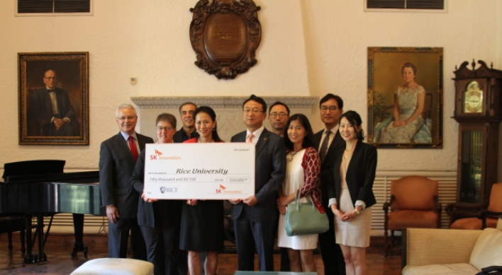 SK Innovation donates  $50,000 to Rice University in US
