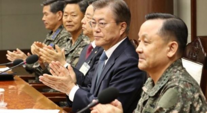 Moon to meet top military commanders over lunch