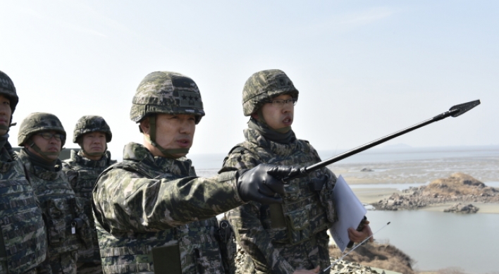 Marine Corps commander inspects defense posture at front-line islands in West Sea