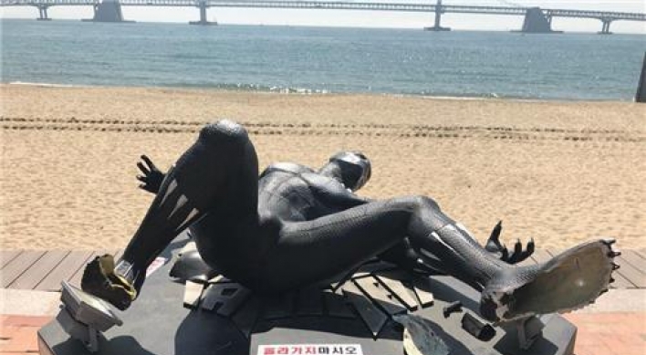 Another ‘Black Panther’ statue destroyed in Busan
