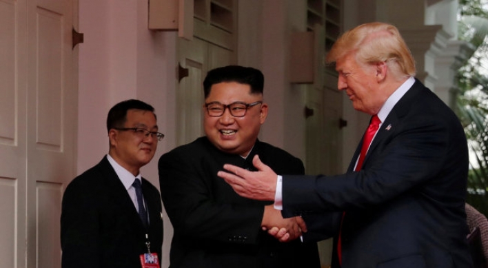 [US-NK Summit] Trump tells Kim a 'terrific relationship' beckons as summit begins