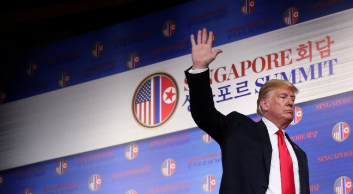 [US-NK Summit] Trump says sanctions will remain until nukes ‘no longer an issue’
