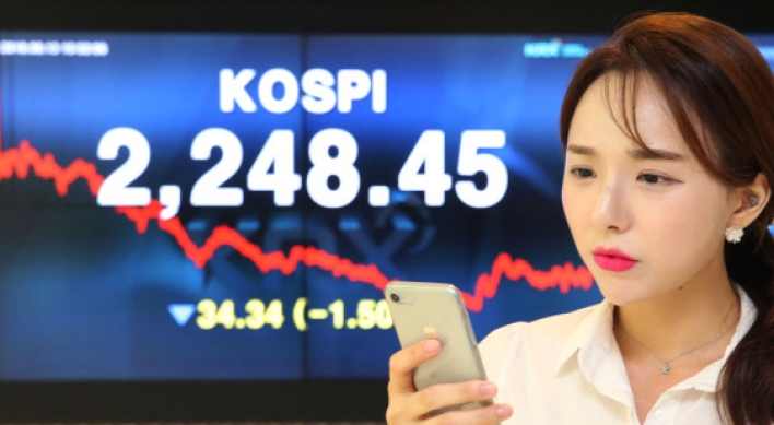 Emerging market woes send Kospi to 15-month low