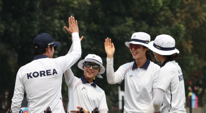 Korea wins gold in women's team compound archery
