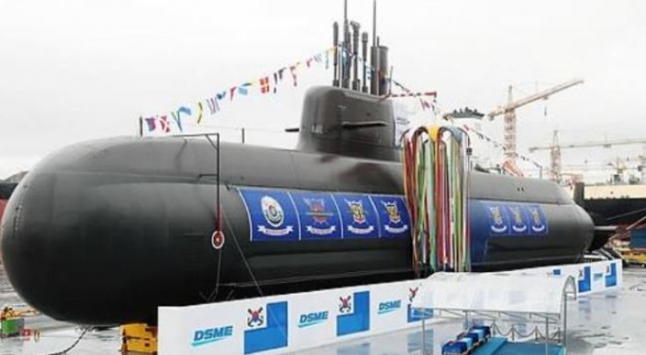 Korea launches 3,000-ton homegrown submarine