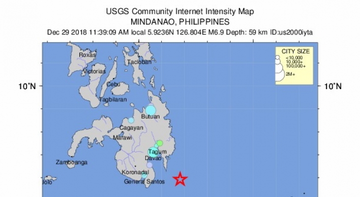 6.9-magnitude quake hits Philippines triggering small tsunami