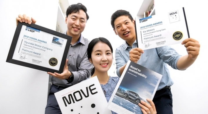 Hyundai and Kia Motors awarded Platinum in 2018 LACP Vision Award