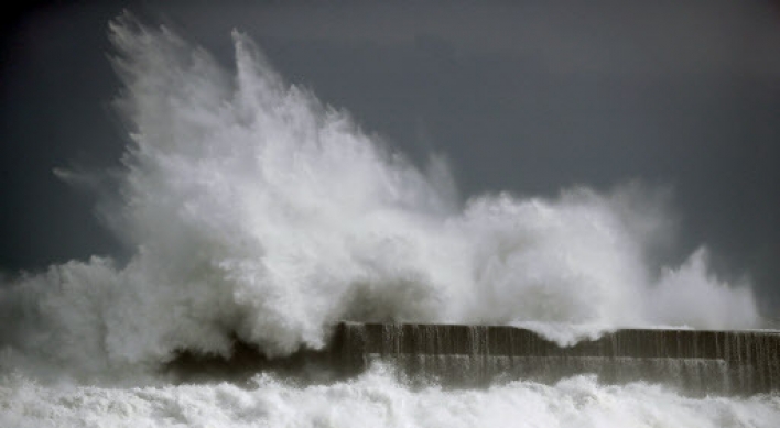 Typhoon Krosa passes over East Sea