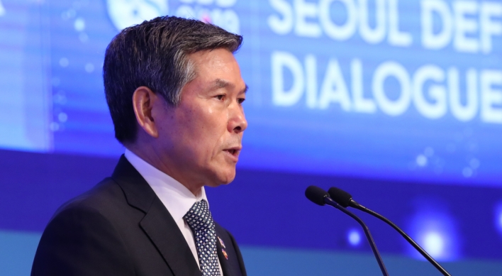 Defense chief vows to work with patience on N. Korea, urges cooperation of neighboring countries