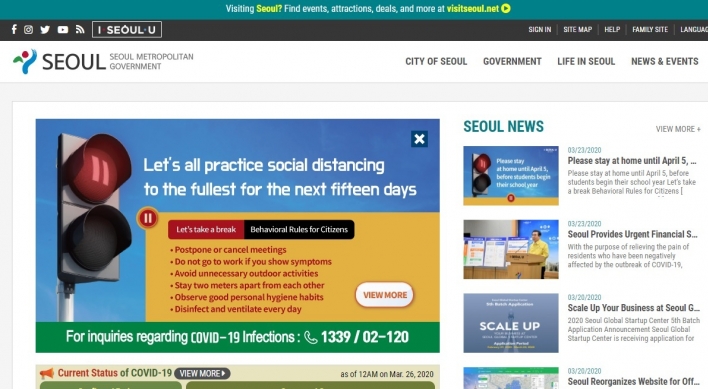 Seoul City launches English webpage on COVID-19
