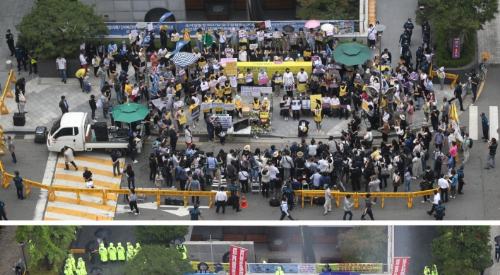 [From the Scene] Tension around comfort women statue as rival group takes over rally site