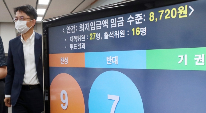 Next year’s minimum wage set at 8,720 won