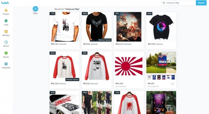 NGO urges online retailers to ban sale of Rising Sun Flag