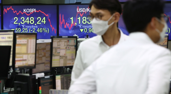 Seoul stocks dip to 2-month low amid COVID-19 resurgence fears