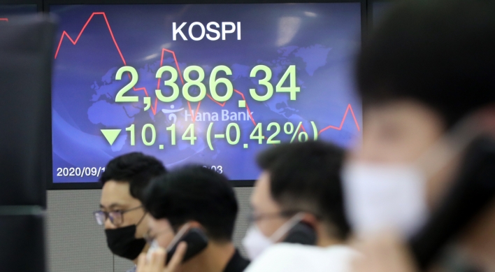 Seoul stocks open tad lower on Wall Street losses
