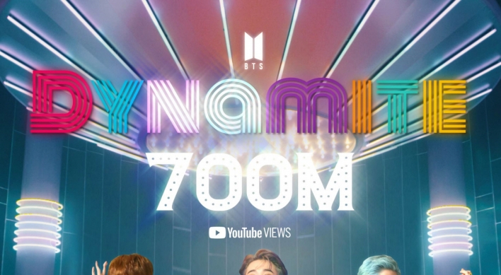 'Dynamite' becomes 6th BTS music video to hit 700m YouTube views