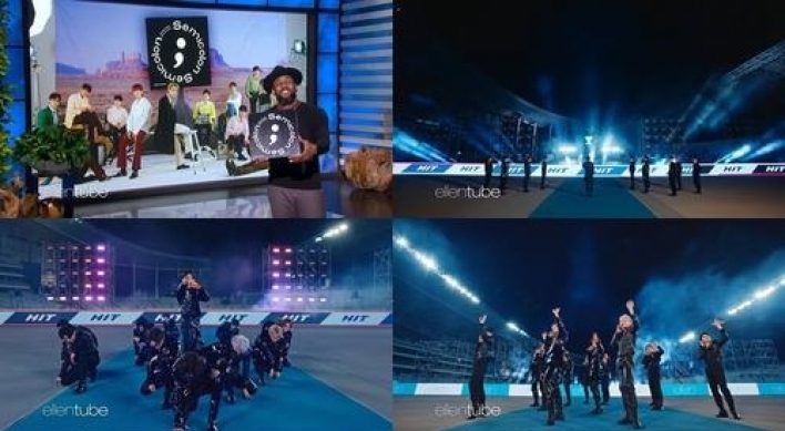 K-pop boy band Seventeen shines in 1st performance on Ellen DeGeneres show
