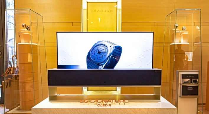 LG Electronics teams up with Bvlgari for rollable TV marketing