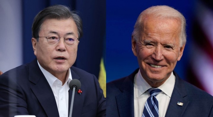 Moon to hold first summit with Biden on May 21: Cheong Wa Dae
