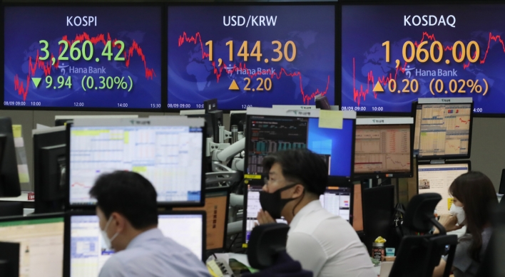 Seoul stocks down for 3rd day after choppy trading