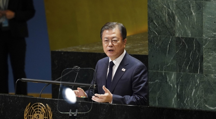 At UN, Moon reiterates push for declaration ending Korean War