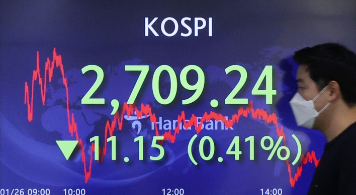 Seoul stocks open steeply lower on FOMC results, Russia-Ukraine risk