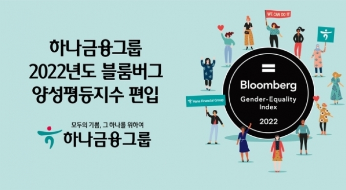 KB, Hana, Shinhan recognized in 2022 Bloomberg Gender-Equality Index