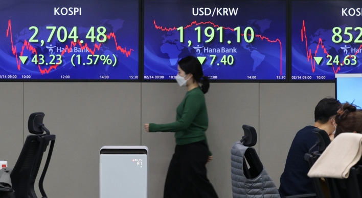 Seoul stocks down for 2nd day on US-Russia tensions