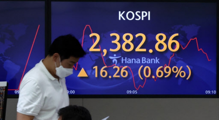 Seoul shares up for 2nd day amid recession woes