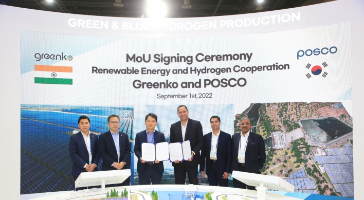 Posco, India’s Greenko to work together on hydrogen business