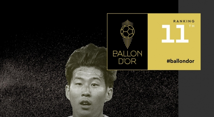 Son Heung-min finishes 11th in Ballon d'Or, highest position ever by Asian