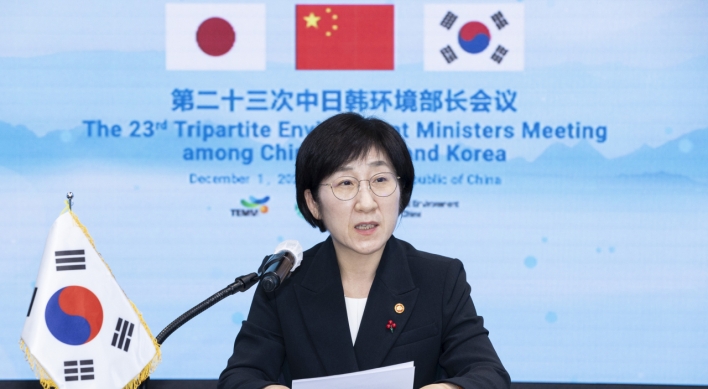 Top environment officials of S. Korea, China, Japan discuss fine dust, carbon neutrality