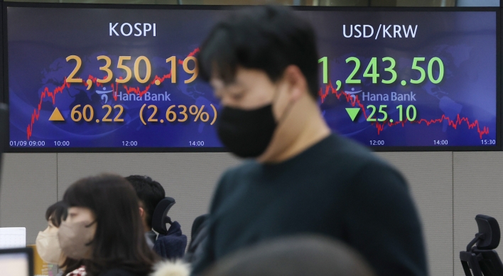 Seoul stocks up for fourth day on possible Fed slowdown; won sharply up