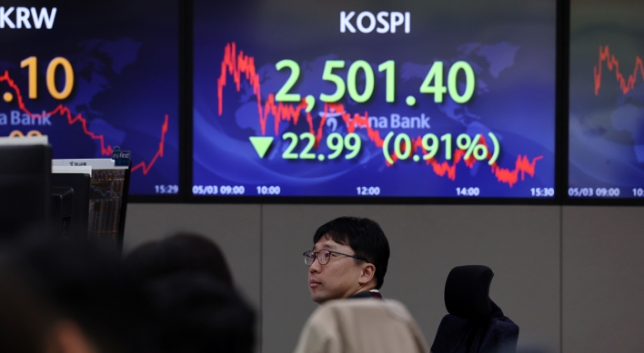 Seoul shares snap 3-day rise on renewed bank woes