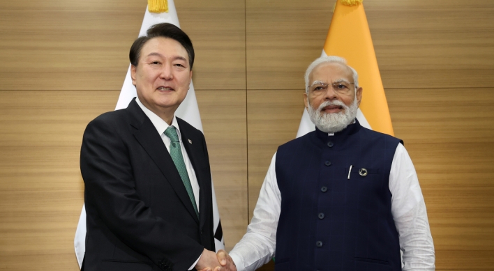 Yoon, Modi agree to strengthen defense cooperation