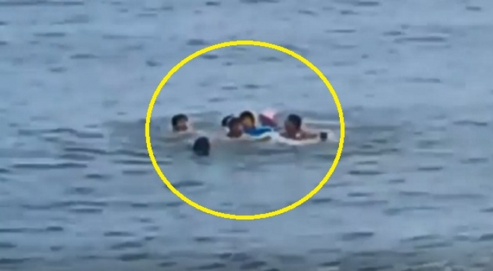 Foreigners rescue grandmother, grandson swept to sea