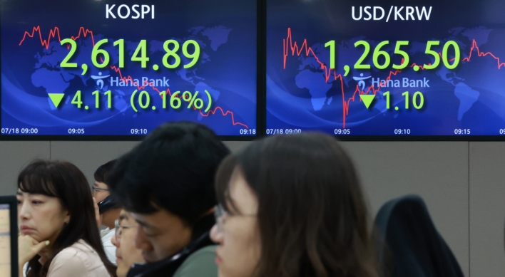 Seoul shares fall as rate hike concerns linger