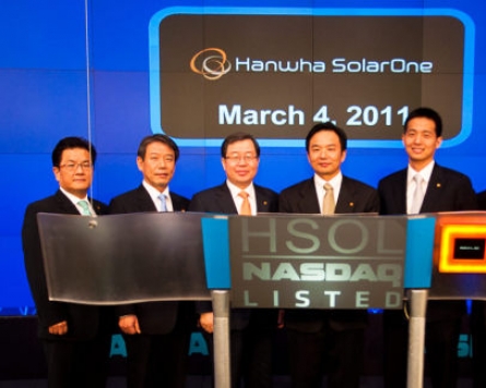 Hanwha SolarOne gets new start on NASDAQ