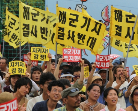 Controversy over Jeju naval base mounts