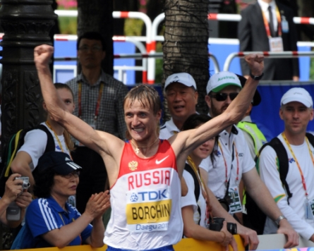 Russia’s Borchin wins 20km walk