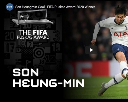 Son Heung-min wins FIFA's best goal award