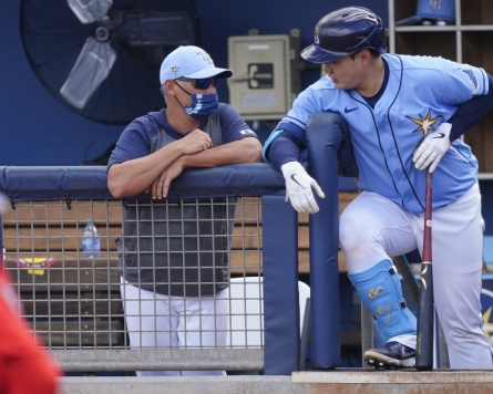 Rays' Choi Ji-man to undergo knee surgery, likely to miss 3-5 weeks