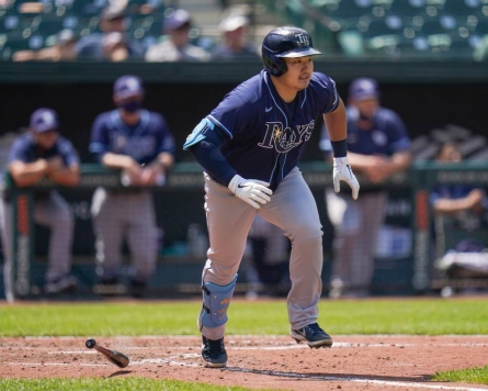 Rays' Choi Ji-man stays hot, reaches base 4 times in rout