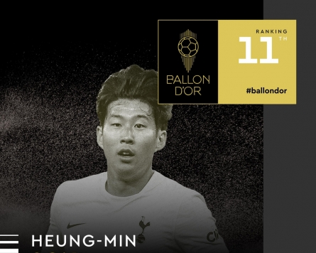 Son Heung-min finishes 11th in Ballon d'Or, highest position ever by Asian
