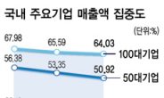 대기업 ‘매출 쏠림’ 완화 뚜렷