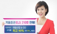 키움증권, 연 최고 30% 수익 ELS 210호 판매