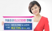 키움증권, 연 최고 24% 수익 ELS 233호 판매