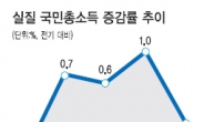 1분기 실질국민소득 증가율 급속 둔화