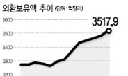 외환보유액 3500억弗 돌파…8개월 연속 최대치