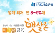 “신용대출이자 줄이세요”, IBK저축은행 햇살론 연8~9%대로 승인률 높아